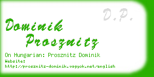 dominik prosznitz business card